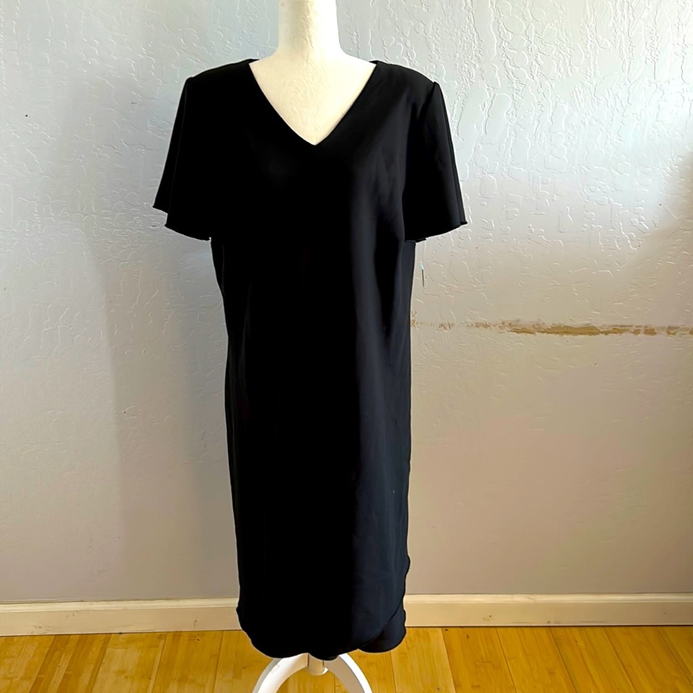 90s Dani Max Sheath Dress Plain Black Dress